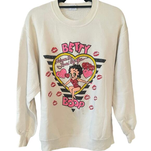 Vintage 80s Betty Boop I Wanna Be Loved By You Sequins Crewneck